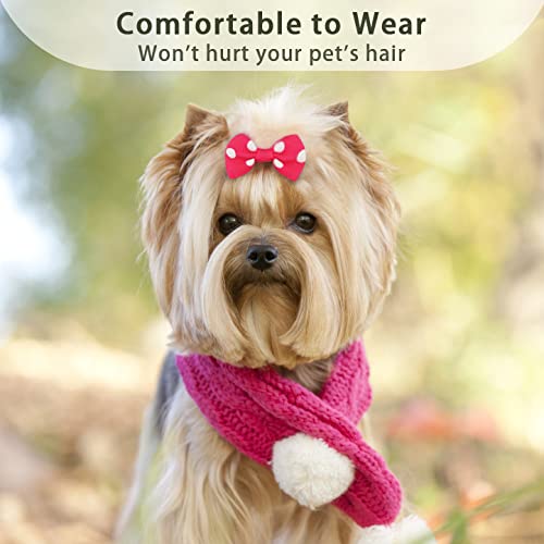 Ledorr Polka Dot Hair Bows with Rubber Bands for Small Dogs and Puppies - Image 4